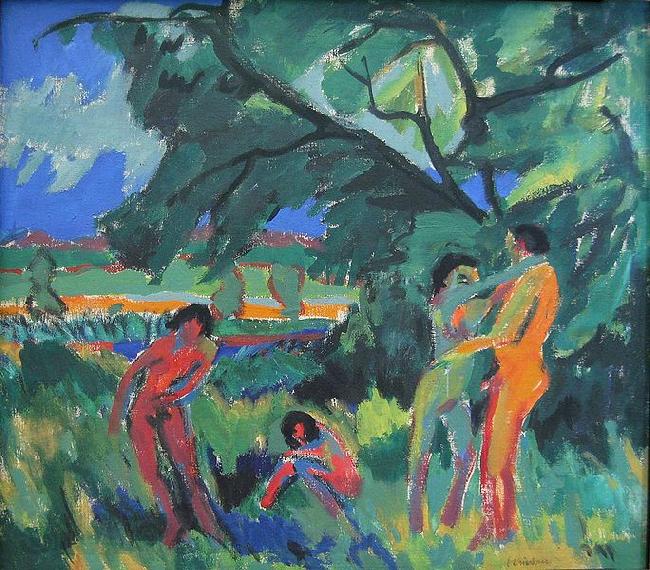 Ernst Ludwig Kirchner Spielende nackte Menschen France oil painting art